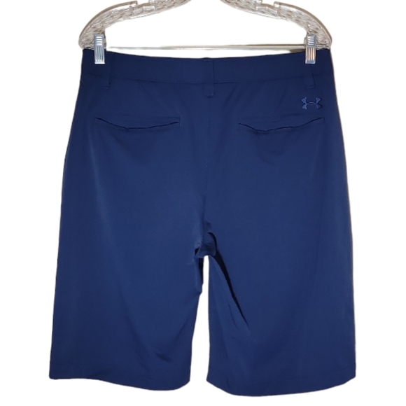 Under Armour men's loose fit heat gear blue shorts size 34 - Picture 2 of 7